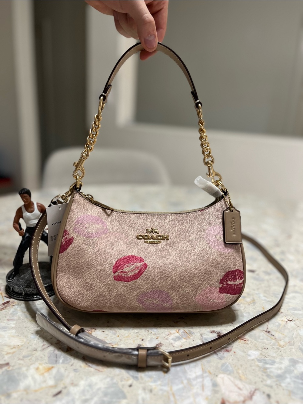 NWT Coach Teri Bag In Signature Canvas With Lips Print limited edition